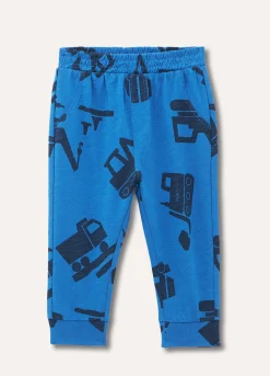 Blukids Jogger in puro cotone con stampa neonato- Pantaloni