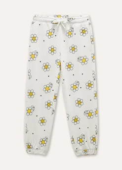 Blukids Jogger in puro cotone con stampa bambina- Pantaloni