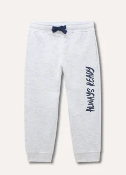Blukids Jogger in puro cotone mélange bambino-Bambino Pantaloni