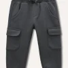 Blukids Joggers cargo in misto cotone neonato- Pantaloni