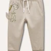 Blukids Joggers in felpa di puro cotone con applicazioni 3D neonato- Pantaloni