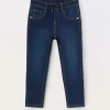 Blukids Joggers in french terry denim bambino-Bambino Pantaloni