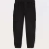 Blukids Joggers in french terry denim cargo ragazzo- Pantaloni