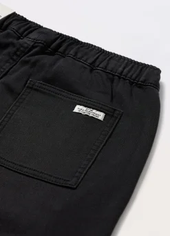 Blukids Joggers in french terry denim cargo ragazzo- Pantaloni