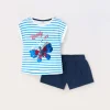 Blukids Jogging set corto in cotone stretch con paillettes bambina- Set E Coordinati