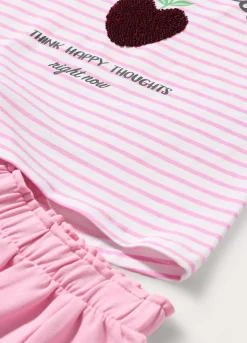 Blukids Jogging set corto in cotone stretch con paillettes bambina- Set E Coordinati