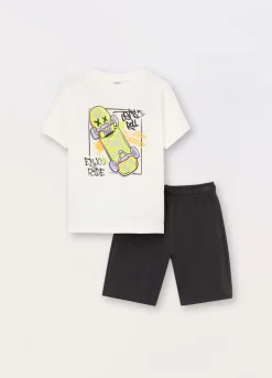 Blukids Jogging set corto in jersey di puro cotone bambino-Bambino Set E Coordinati