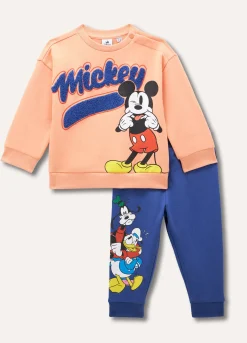 Blukids Jogging set Disney in felpa di puro cotone neonato- Completini