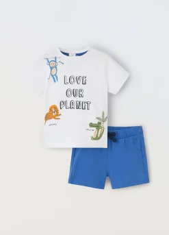 Blukids Jogging set in cotone stretch neonato- Completini