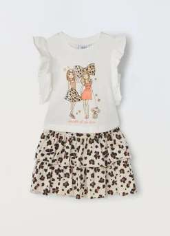 Blukids Jogging set in cotone stretch bambina- Set E Coordinati