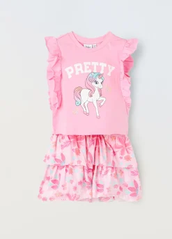 Blukids Jogging set in cotone stretch bambina- Set E Coordinati