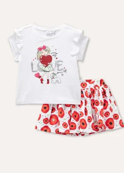 Blukids Jogging set in cotone stretch bambina- Set E Coordinati