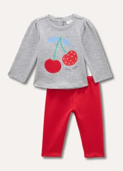 Blukids Jogging set in felpa di cotone neonata- Completini