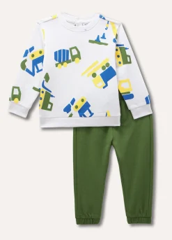 Blukids Jogging set in felpa di puro cotone neonato- Completini
