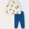 Blukids Jogging set in french terry di puro cotone neonato- Completini