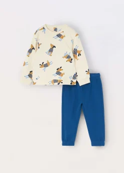 Blukids Jogging set in french terry di puro cotone neonato- Completini