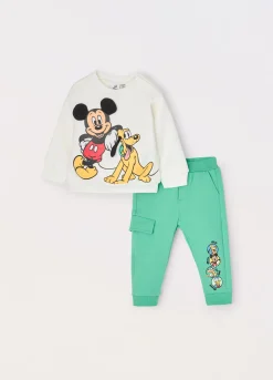 Blukids Jogging set in french terry di puro cotone neonato- Completini