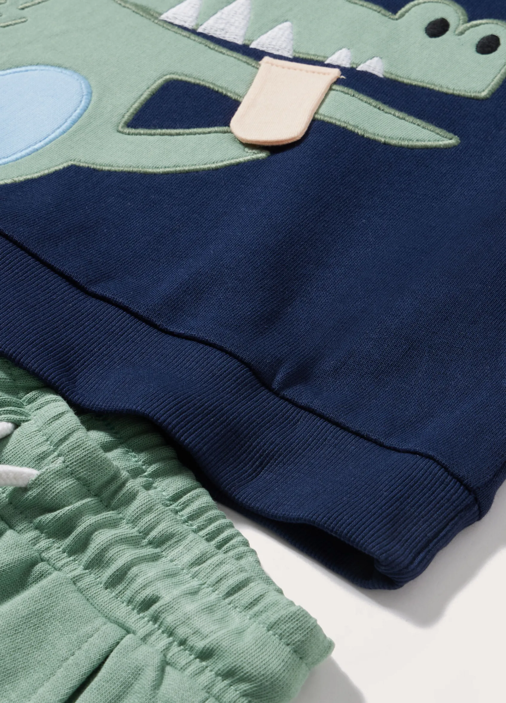 Blukids Jogging set in french terry di puro cotone neonato- Completini