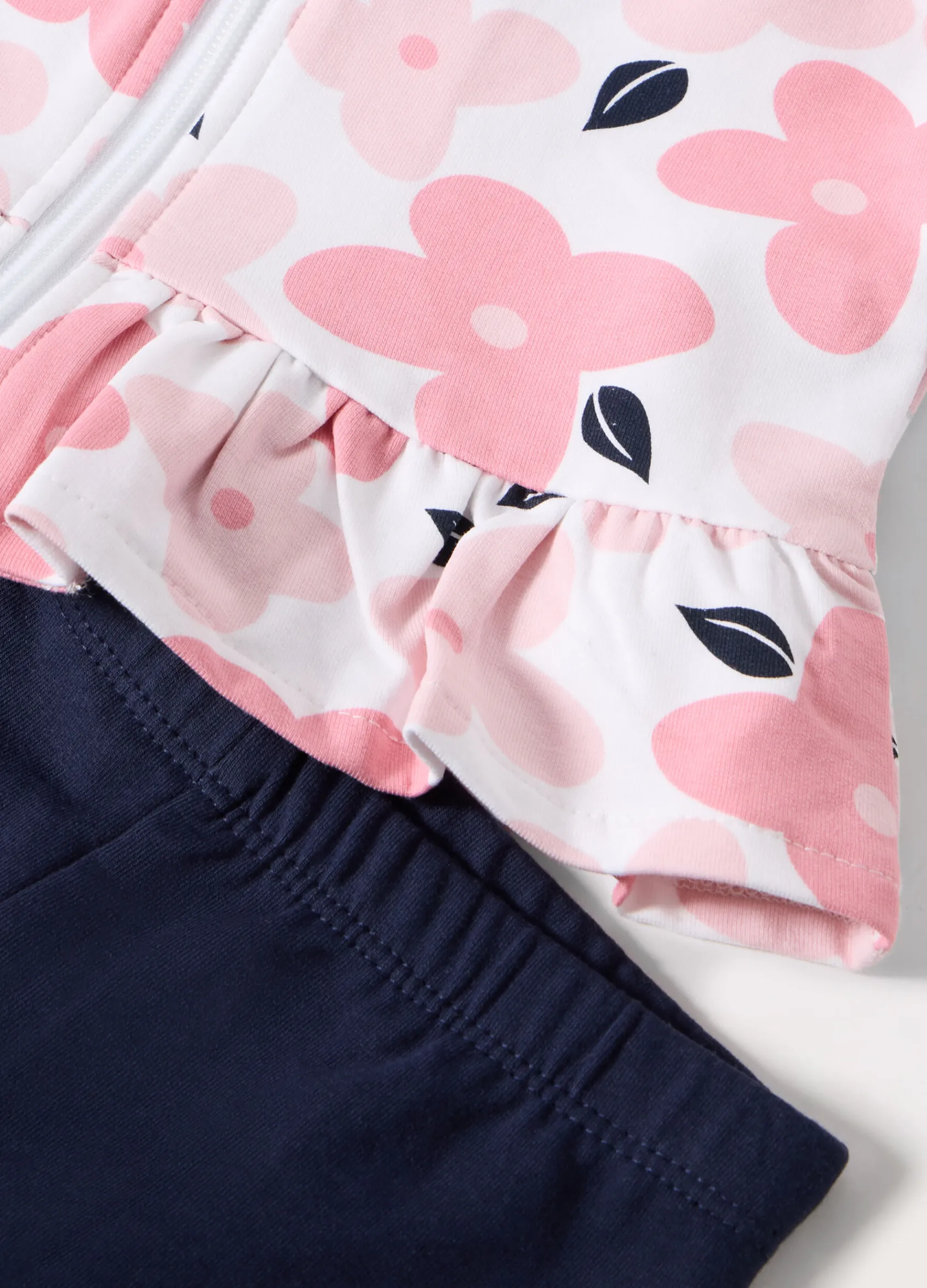 Blukids Jogging set in french terry di cotone stretch neonata- Completini