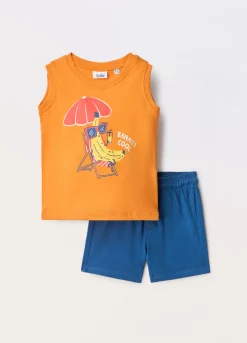 Blukids Jogging set in jersey di puro cotone neonato- Completini