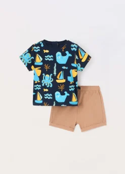 Blukids Jogging set in jersey di cotone stretch neonato- Completini