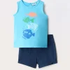 Blukids Jogging set in jersey di puro cotone neonato- Completini
