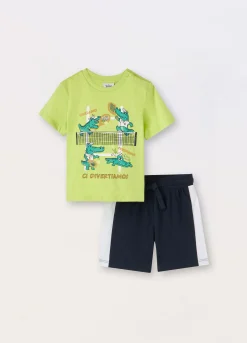 Blukids Jogging set in jersey di puro cotone neonato- Completini