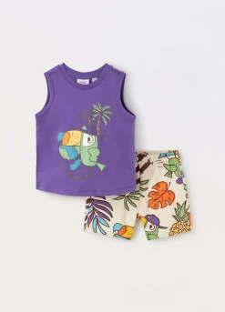 Blukids Jogging set in jersey di puro cotone neonato- Completini