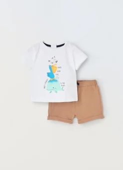 Blukids Jogging set in jersey di cotone stretch neonato- Completini