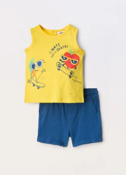 Blukids Jogging set in jersey di puro cotone neonato- Completini