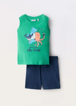 Blukids Jogging set in jersey di puro cotone neonato- Completini