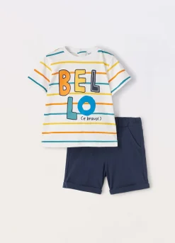 Blukids Jogging set in jersey di puro cotone neonato- Completini
