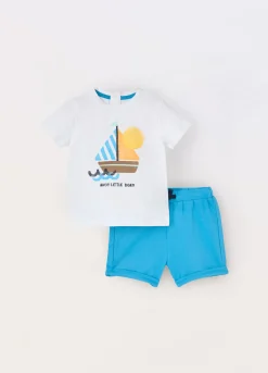 Blukids Jogging set in jersey di cotone stretch neonato- Completini