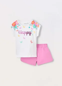 Blukids Jogging set in jersey di puro cotone bambina- Set E Coordinati