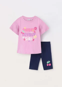 Blukids Jogging set in jersey di puro cotone bambina- Set E Coordinati