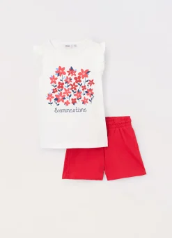 Blukids Jogging set in jersey di puro cotone bambina- Set E Coordinati