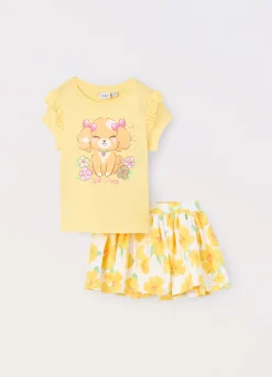 Blukids Jogging set in jersey di cotone stretch bambina- Set E Coordinati