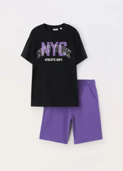 Blukids Jogging set in jersey di puro cotone ragazzo- Set E Coordinati