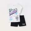 Blukids Jogging set in jersey di puro cotone ragazza- Set E Coordinati