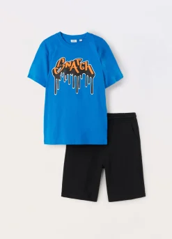 Blukids Jogging set in jersey di puro cotone ragazzo- Set E Coordinati