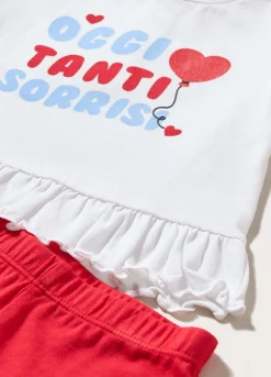 Blukids Jogging set in jersey di cotone stretch neonata- Completini