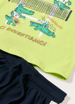 Blukids Jogging set in jersey di puro cotone neonato- Completini