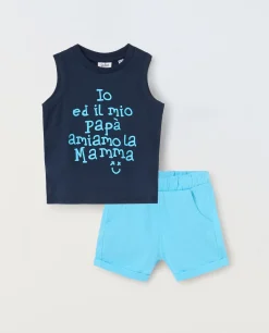Blukids Jogging set in puro cotone neonato- Completini