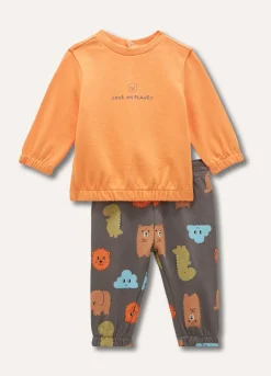 Blukids Jogging set in puro cotone neonato- Completini