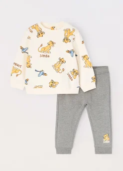 Blukids Jogging set Re Leone in felpa di cotone neonato- Completini