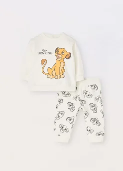 Blukids Jogging set Re Leone in felpa di puro cotone neonato- Completini