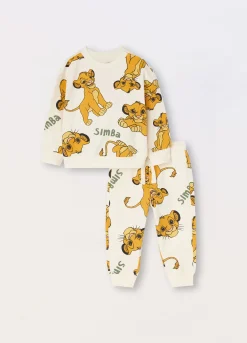 Blukids Jogging set Simba in felpa di puro cotone neonato- Completini