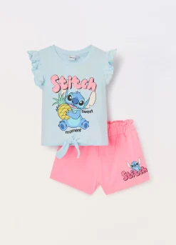 Blukids Jogging set Stitch in cotone stretch bambina- Set E Coordinati