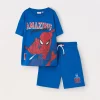 Blukids Jogging set t-shirt e short bambino Spider-man-Bambino Set E Coordinati