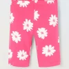 Blukids Leggings capri in cotone stretch con stampa bambina- Leggings